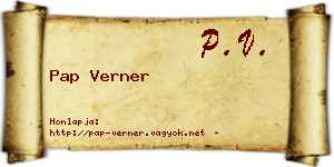 Pap Verner névjegykártya